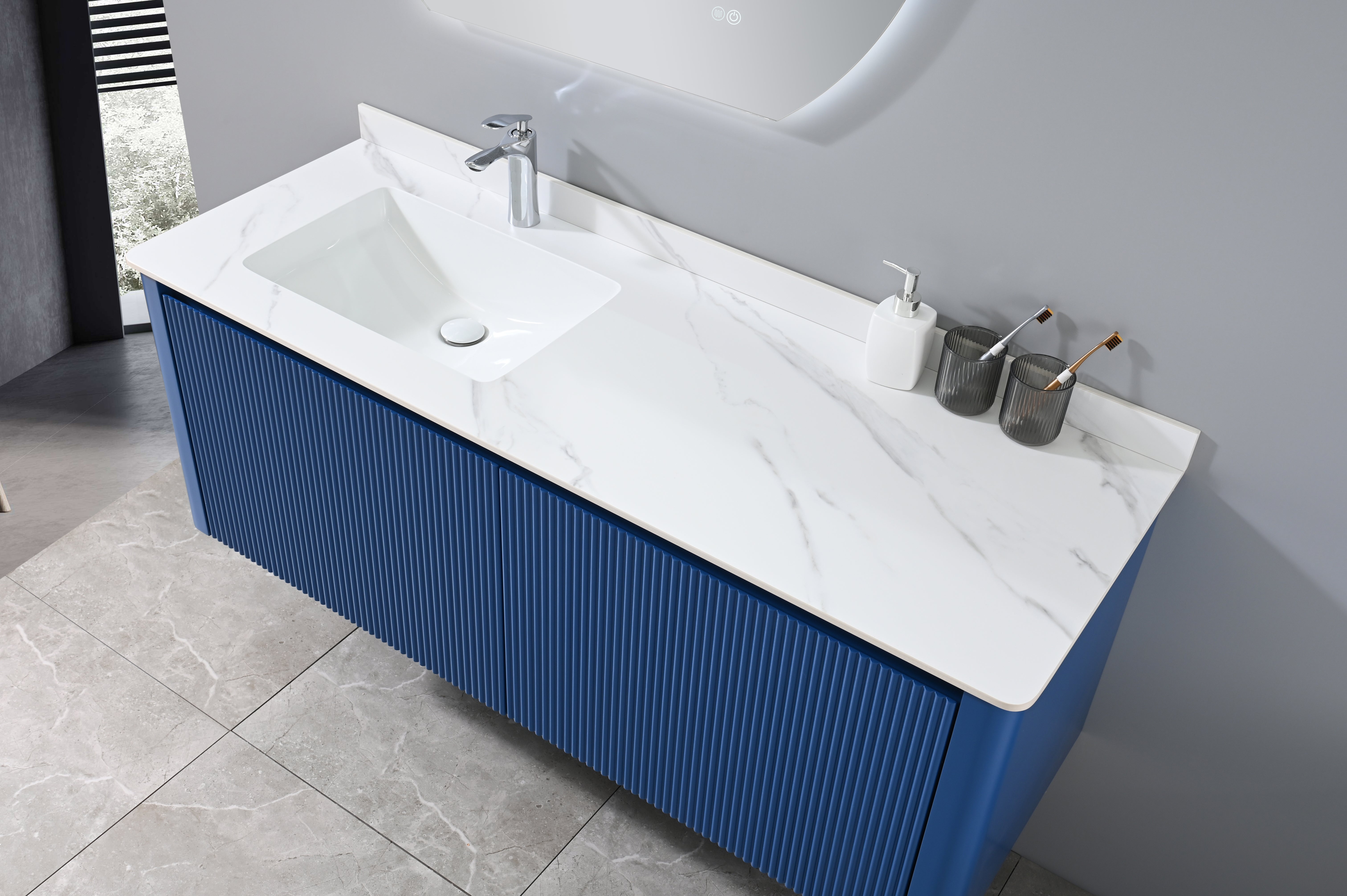 Vanité-Lavabo Eleganza 55" Bleu